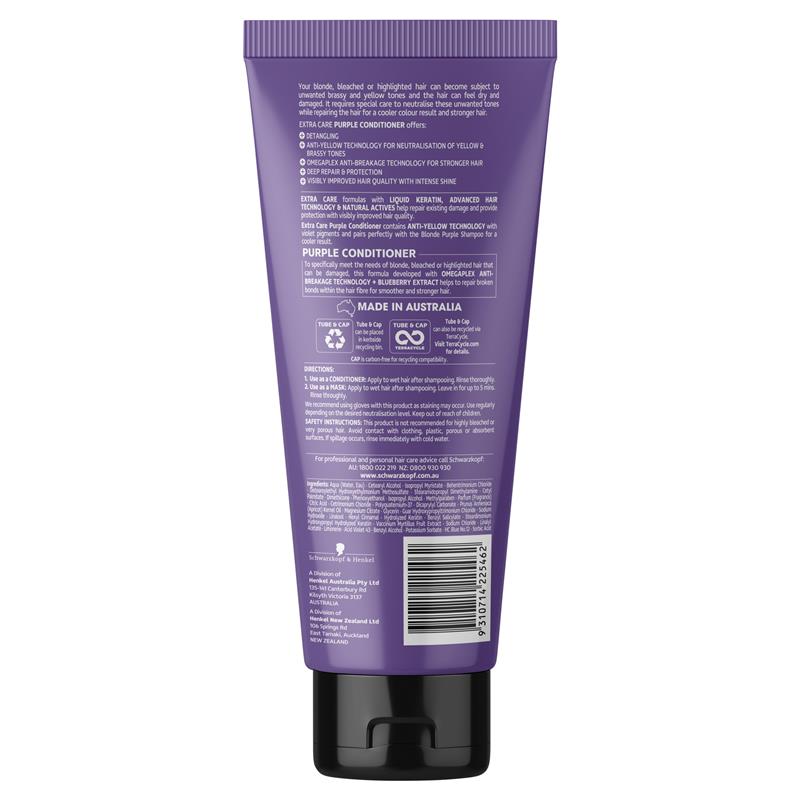 Buy Schwarzkopf Extra Care Blonde Anti Yellow Toning Purple Conditioner