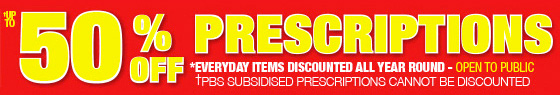Chemist Warehouse - 50% OFF prescriptions