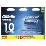 Gillette Mach 3 Turbo 3D Razor Blades Value 10 Pack