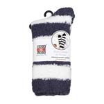 Sox & Lox Adults Bed Socks Stripe Grey and White
