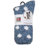Sox & Lox Adults Bed Socks Twinkle Dots Navy and White