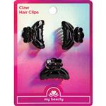 My Beauty Hair Claw Clip Small 3 Pack Black