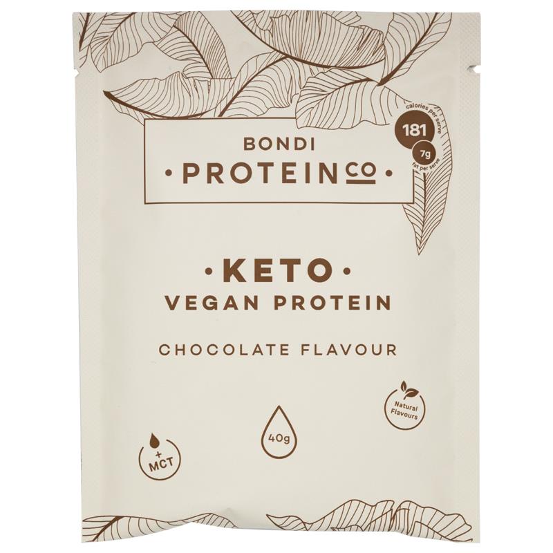 Buy Bondi Protein Co Vegan Keto Blend Chocolate Single Serve Sachet 40g