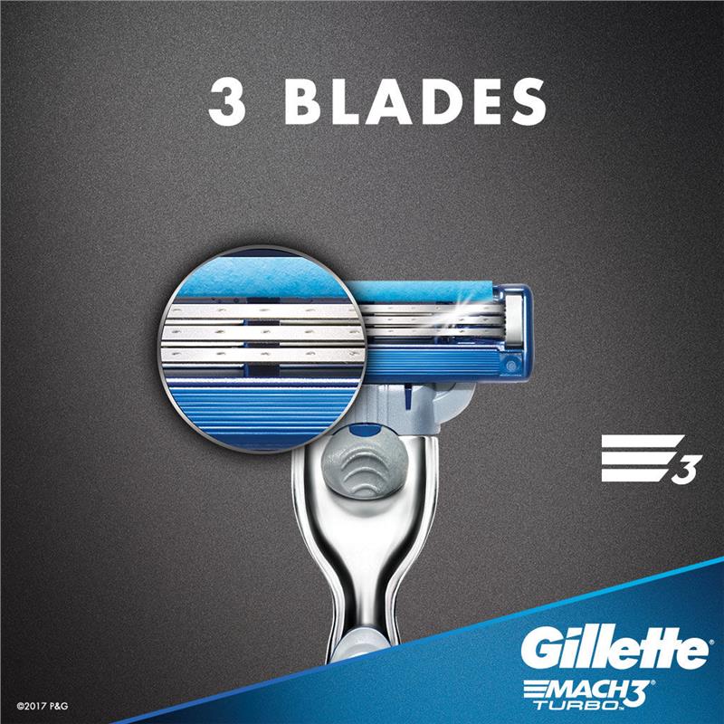 Buy Gillette Mach 3 Turbo Razor 2 Up Online at Chemist Warehouse®