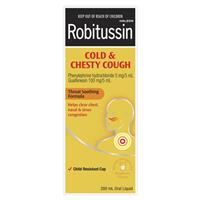 Buy Robitussin Cold & Chesty Cough 200ml Online at Chemist Warehouse®