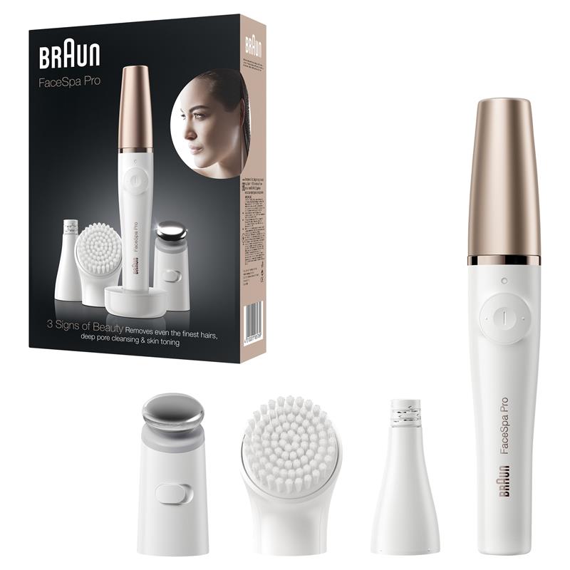 Buy Braun FaceSpa Pro 3 In 1 With Facial Epilator White/Gold 911 Online