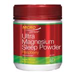 Microgenics Ultra Magnesium Sleep Raspberry Flavour 250g Powder (New Zealand Formula)