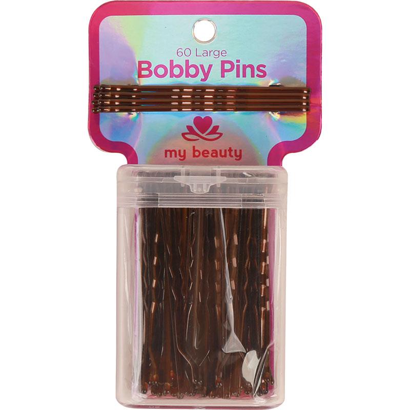 Buy My Beauty Hair Large Bobby Pins 60 Pack Brown Online at Chemist