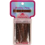 My Beauty Hair Small Bobby Pins 100 Pack Brown