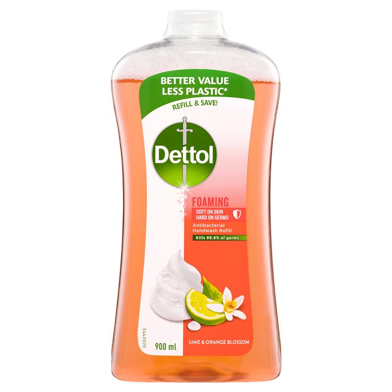 Buy Dettol Foaming Hand Wash Lime & Orange 900ml Refill Online at