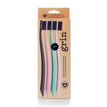 Grin Toothbrush Recycled Soft Multi 4 Pack