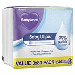 BabyLove Water Wipes 240 Pack