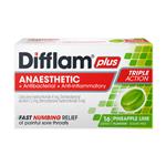 Difflam PLUS Sugar Free Pineapple and Lime 16 Lozenges