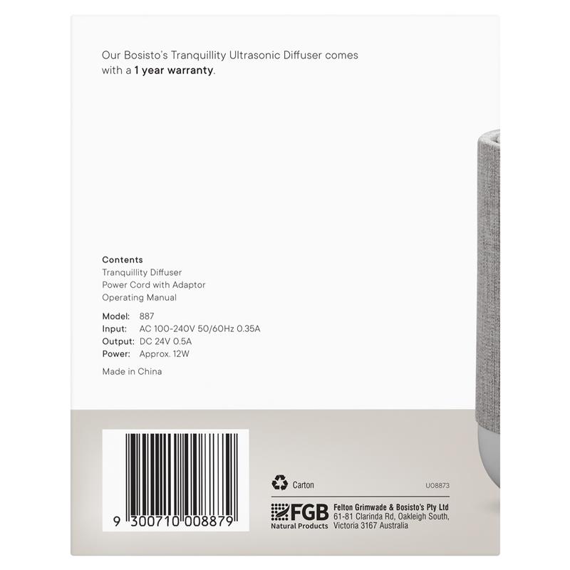 Buy Bosisto's Ultrasonic Tranquility Diffuser Exclusive Online at ...