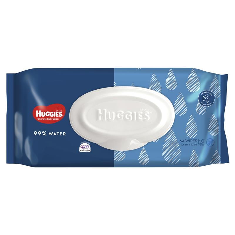 Buy Huggies Ultimate Water Wipes 64 Pack Online at Chemist Warehouse®