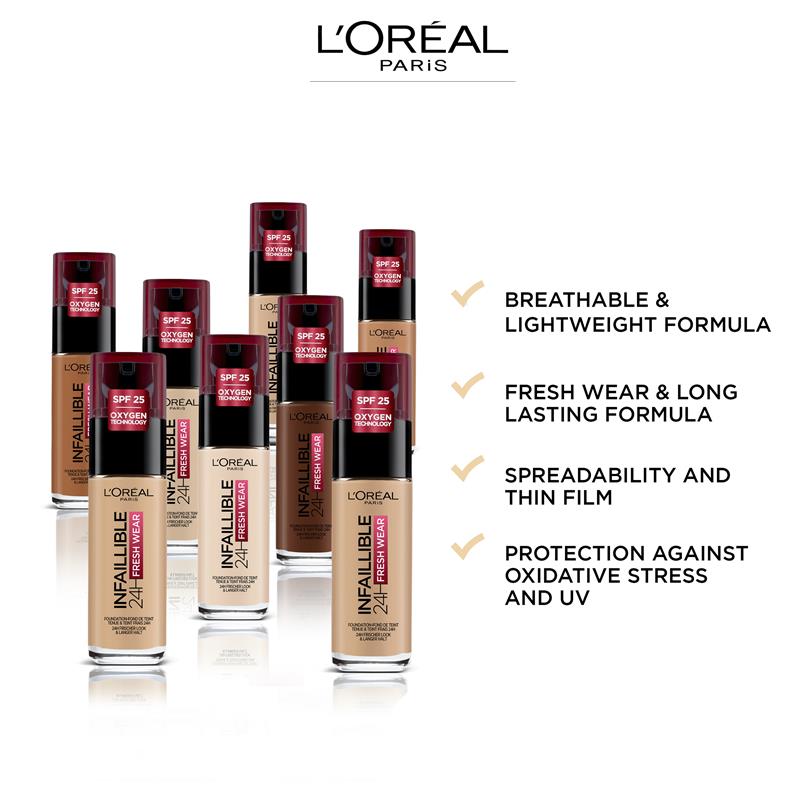 Buy Loreal Infallible 24 Hour Freshwear Foundation 180 Rose Sand Online ...