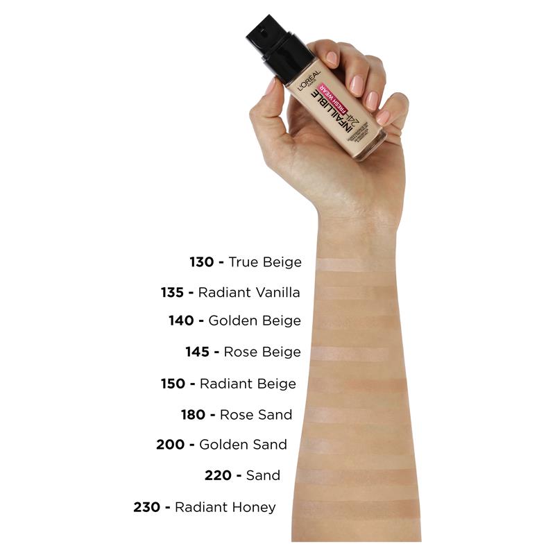 Buy Loreal Infallible 24 Hour Freshwear Foundation 180 Rose Sand Online ...