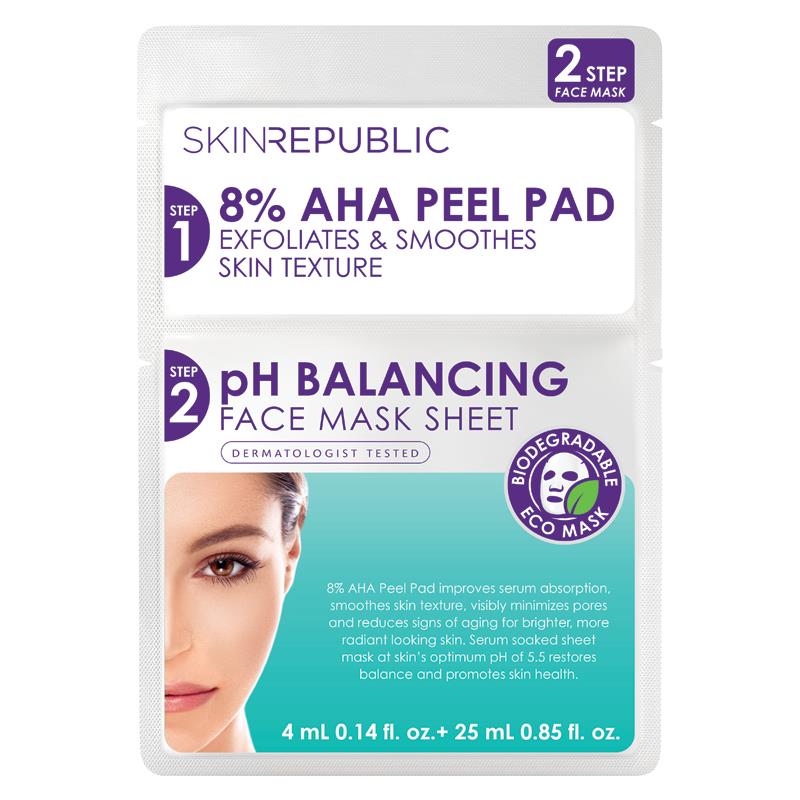 Buy Skin Republic Two Step AHA Peel And pH Balancing Face Mask Online