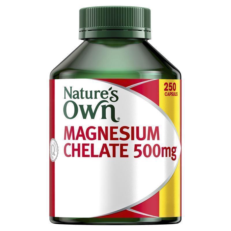 Buy Nature's Own Magnesium Chelate 500mg 250 Capsules Exclusive Size