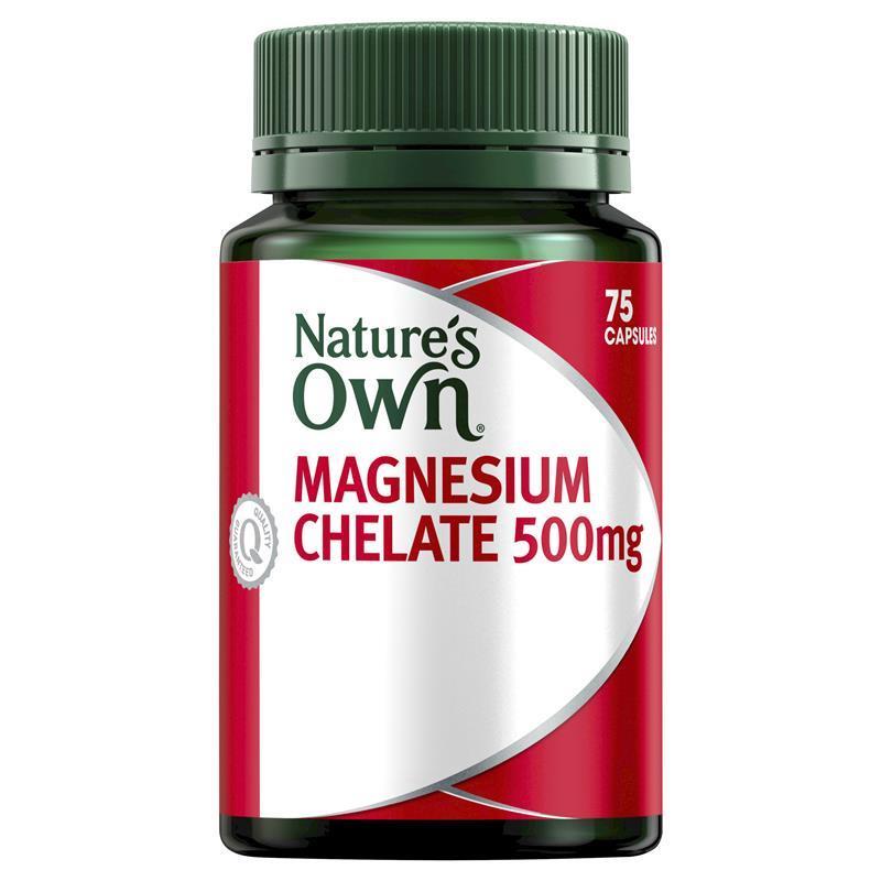 Buy Nature's Own Magnesium Chelate 500Mg 75 Capsules New Online at
