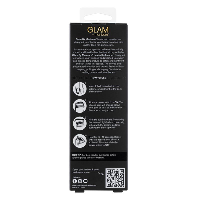 Buy Glam by Manicare Heated Lash Curler 22378 Online at Chemist Warehouse®