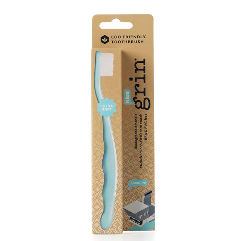 Buy Grin Toothbrush Kids Biodegradable Blue 1 Pack Online at Chemist