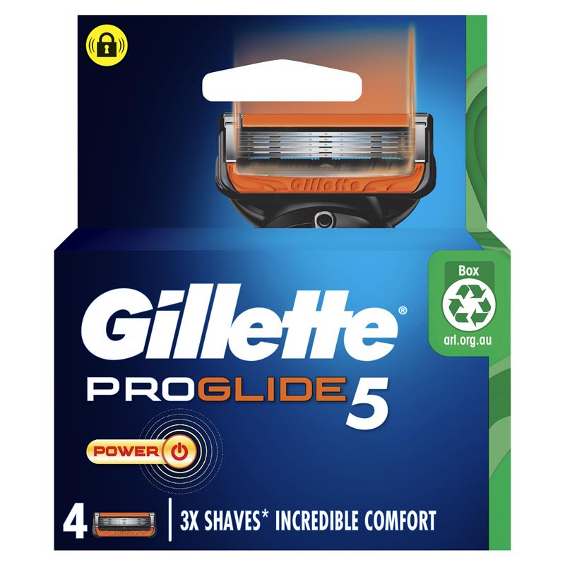 Buy Gillette Fusion Proglide Power Razor Blades 4 Pack Online At Chemist Warehouse®