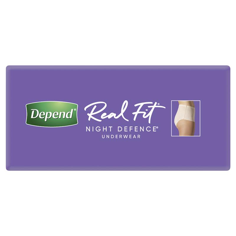 Buy Depend Underwear Realfit Night Defence Female Large 8 Pack Online at  Chemist Warehouse®