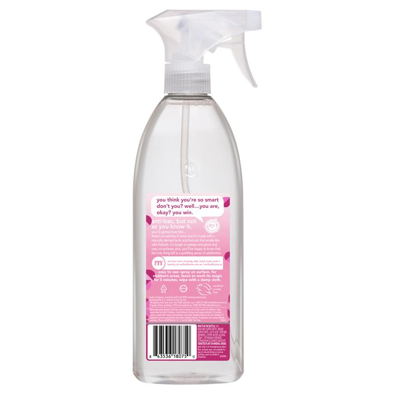 Buy Method Antibacterial All Purpose Spray Rhubarb 490ml Online at Chemist Warehouse®