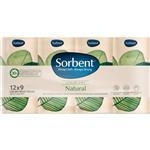 Sorbent Pocket Tissues Luxury 4 Ply Natural 9 Tissues x 12 Pack