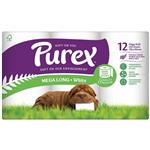 Purex Toilet Tissue Mega Long White 12 Pack