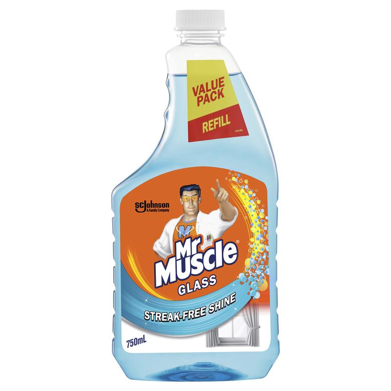 Buy Mr Muscle Glass Cleaner Blue Refill 750ml Online at Chemist Warehouse®