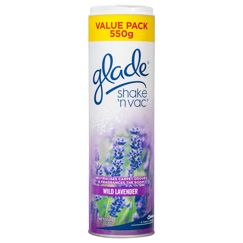 Buy Glade Shake n Vac Wild Lavender 550g Online at Chemist Warehouse®