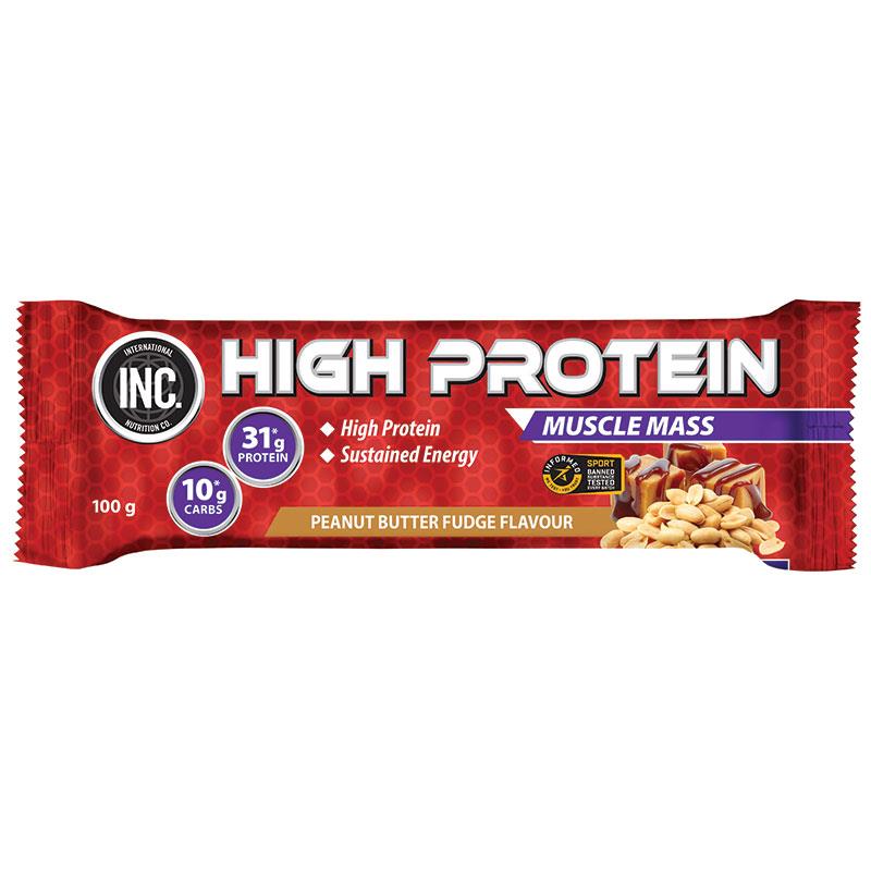 Buy INC High Protein Bar Peanut Butter Fudge 100g Online at Chemist