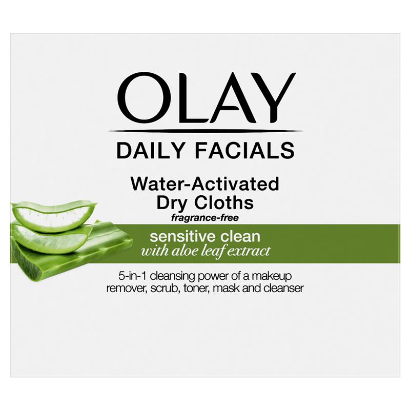 Buy Olay Daily Facial Water Activated Dry Cloths Sensitive Clean 33