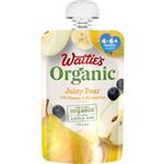 Wattie's Organic Juicy Pear with Banana & Blueberries 4 - 6m+ 120g