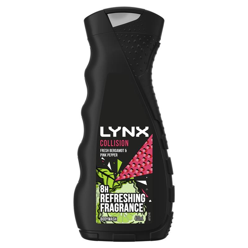 Buy Lynx Body Wash Collision Bergamot + Pepper 400ml Online at Chemist