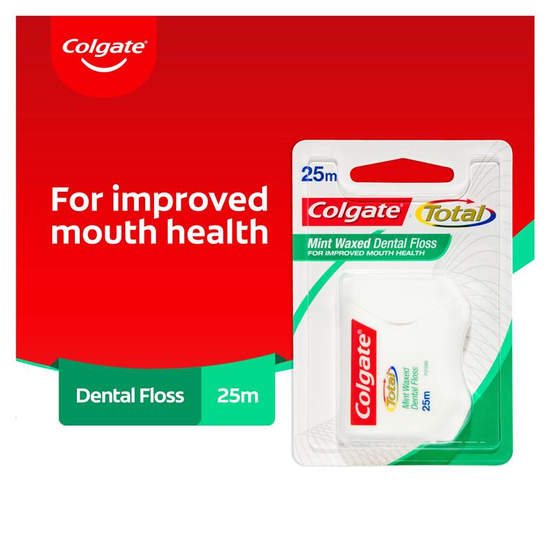 Buy Colgate Dental Floss Total Mint 25m Online at Chemist Warehouse®