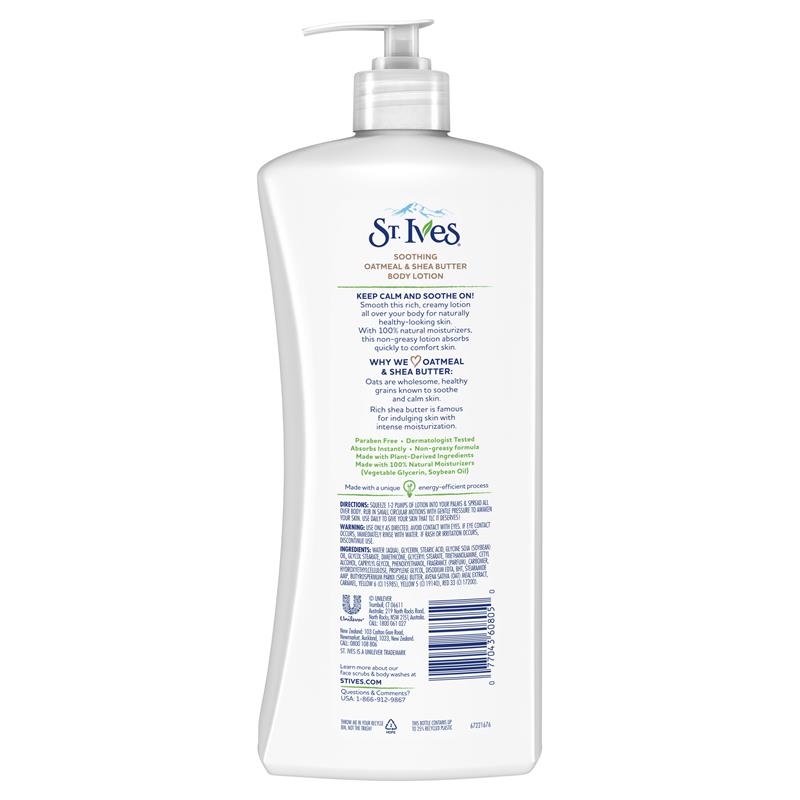 Buy St Ives Oat & Shea Butter Body Lotion 621ml Online at Chemist ...