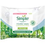 Simple Biodegradable Micellar Wipes 20 Pack