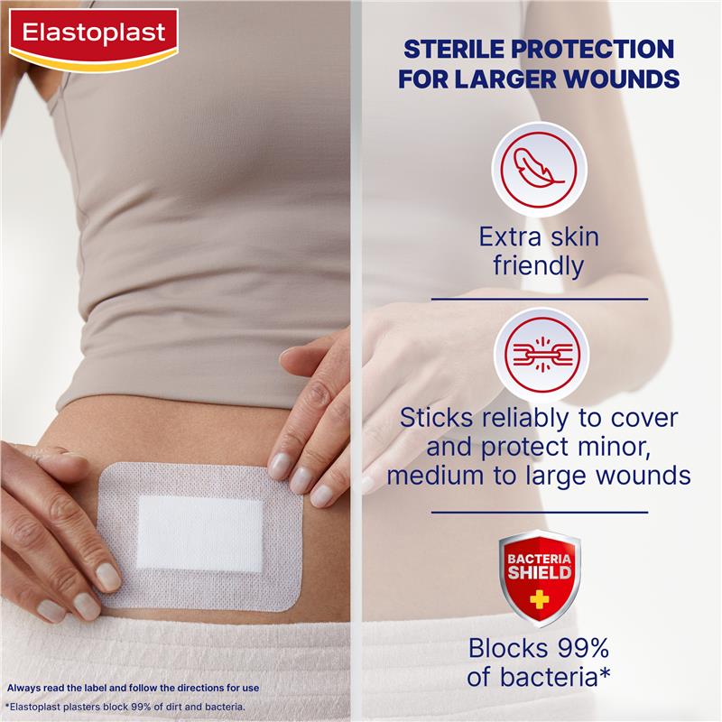 Buy Elastoplast Sensitive Dressing XXL 8 x 10cm 5 Dressings Online at
