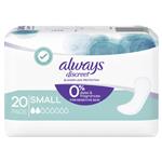 Always Discreet Pure 0% Small Pads 20 Pack