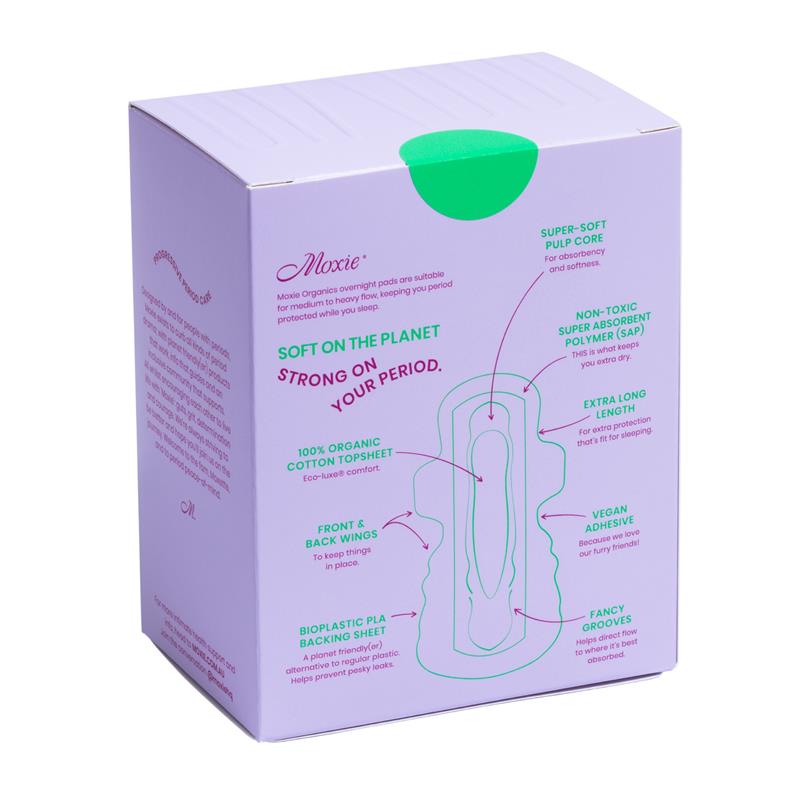 Buy Moxie Organics Overnight Pads 8 Pack Online at Chemist Warehouse®