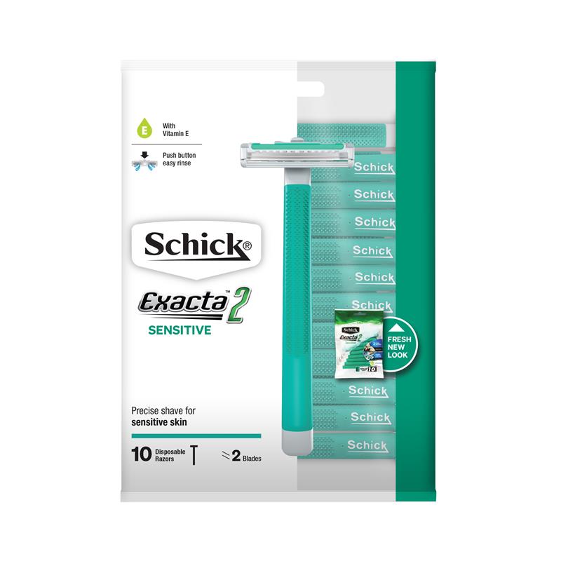 Buy Schick Exacta 2 Sensitive 10 Disposable Razors Online at Chemist