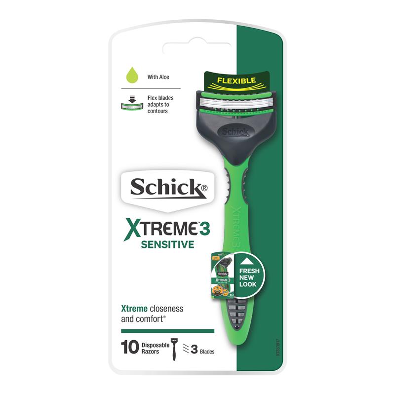 Buy Schick Xtreme 3 Sensitive 10 Disposable Razors Online at Chemist Warehouse®