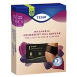 Tena Washable Absorbent Underwear Classic Noir Size 14 - 16