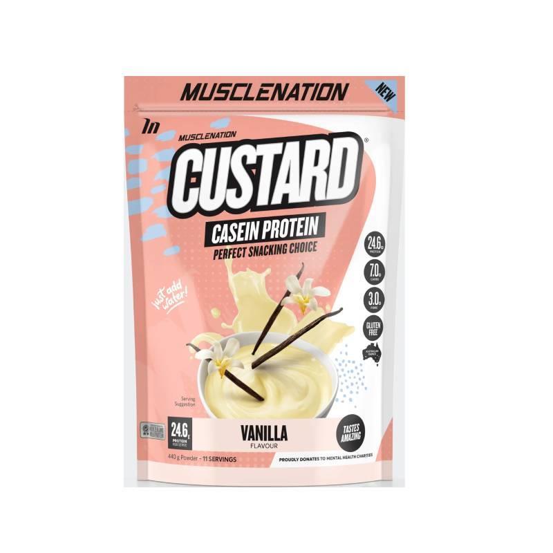 Buy Muscle Nation Custard Casein Protein Vanilla 440g Online at Chemist