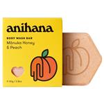 Anihana Body Wash Bar Mānuka Honey & Peach 80g