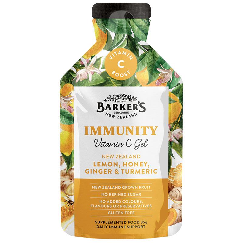 Buy Barkers Immunity Vitamin C Gel Sachet Lemon Honey Ginger & Turmeric