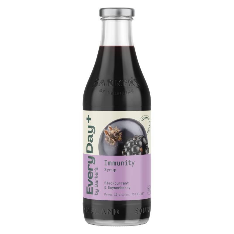 Buy Barker's Immunity Fruit Syrup Blackcurrant & Boysenberry 710ml